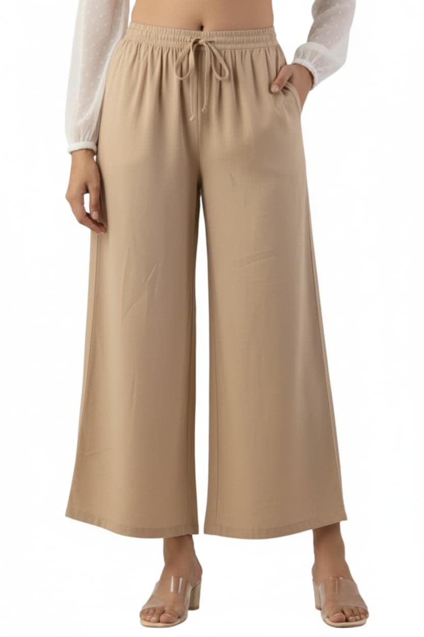 Moirai Super Soft Viscose Rayon Palazzo Pants for Women Relaxed & Regular Fit Solid Palazzo for Women & Girls Casual Ethnic Wear