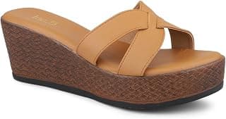 Inc.5 Women Beige Solid Wedge Heels Sandal