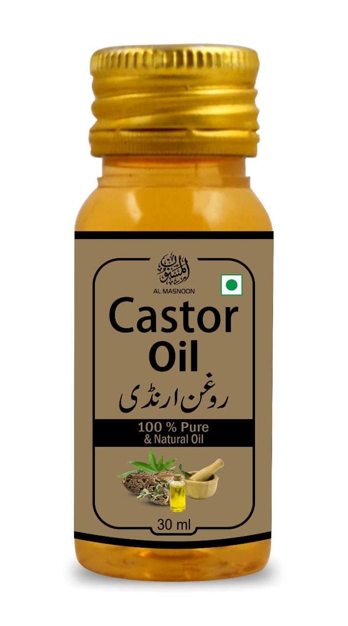 AL MASNOON Castor Oil 30 ML /100% natural (pack of 2)
