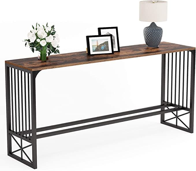 TEKAVO Console Table | Entryway Table for Living Room | 120 Cm Long | Rustic Color | Long Narrow Hallway Table/DIY - Engineered Wood