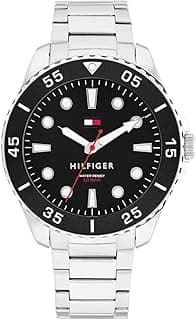 Tommy Hilfiger Oceanic Quartz Analog with Black Dial Silver Stainless Steel Strap Watch for Men - TH1792203