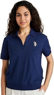 U.S. POLO ASSN. Women's Cotton Solid Loose Fit Polo Shirt