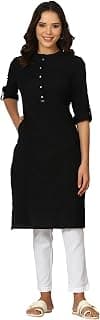 W for Woman Lilac Mandarin Collar Cotton Blend Straight Kurta