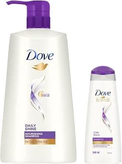 Dove Daily Shine Shampoo, 650ml & Daily Shine Shampoo, 340ml