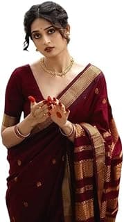 C J Enterprise Women’s Pure Kanjivaram Soft Silk Saree Banarasi Style Ladies Sadi With Blouse Piece for Wedding (Eagle-3-51)