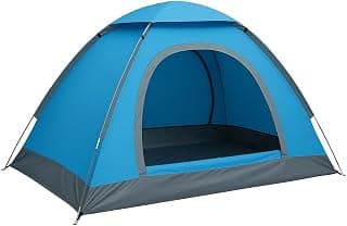 Picnic Hiking Camping Portable Waterproof Dome Tent with Carry Bag– Easy Setup, Lightweight, Durable for Outdoor Adventures (Multicolor) (2 Person)