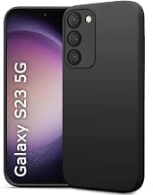 TheGiftKart Liquid Silicone Back Cover Case for Samsung Galaxy S23 5G | Soft Micro-Fibre Lining Inside | Camera & Screen Protection | Shockproof Cover for Samsung S23 5G (Silicone, Black)