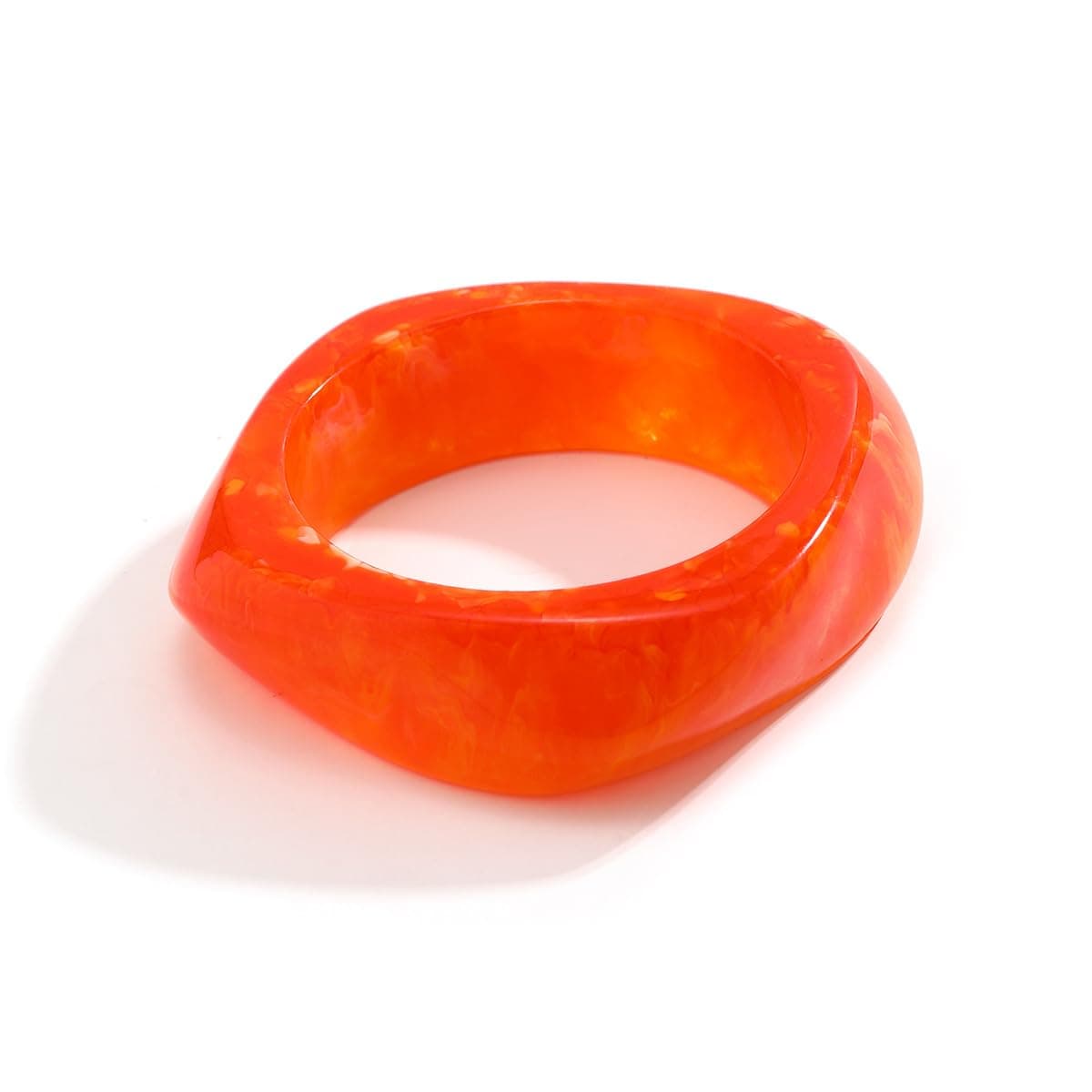 Aaishwarya Chunky Wide Edge Polygonal Bangle | Rounded Square Acrylic Bangles for Women and Girls | Hand Statement Jewelry