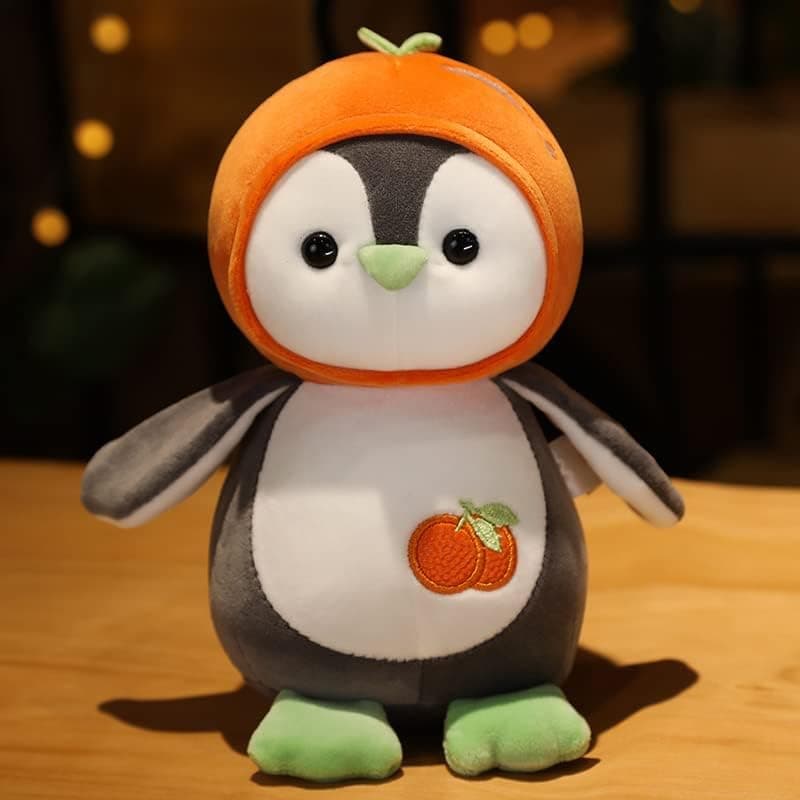 HUG 'n' FEEL SOFT TOYS Fruit Penguin Orange 25cm Soft Toy Plush Toy | Big Stuffed Animal | Ultra Soft, Huggable & Cuddly Gift for Kids, Girls, Boys | Perfect for Birthday, Valentine's Day