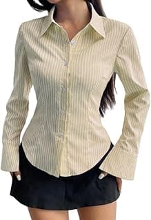 Zurity Women Shirt||Women Relaxed Fit Vertical Striped Spread Collar Cotton Casual Shirt (S-12-19)