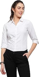 Blue Ronin Women 3/4 Sleeve Stylish Western Official Formal Shirts Regular fit Shirts for Women