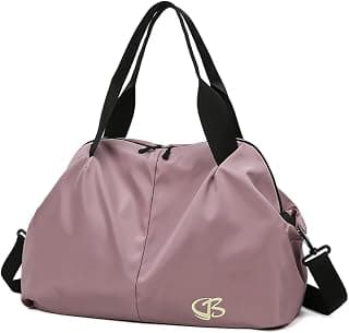 PALAY Gym Bag for Women Light Purple Sports Duffle Bag with Wet Compartment Carry On Overnight Weekend Travel Bags Lightweight Waterproof Luggage Bags for Women