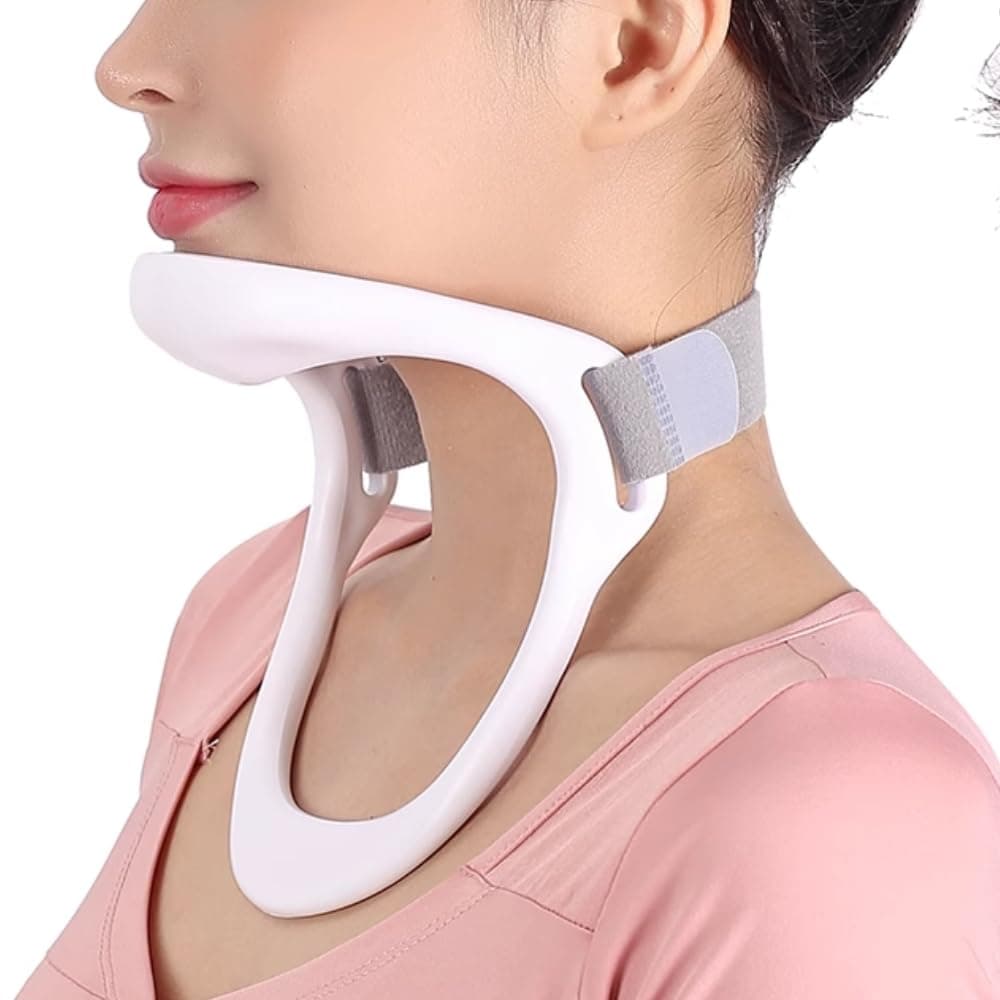 DIALDRCARE Cervical Plastic Collar For Neck Pain Relief Neck Support Brace For Spinal Pain And Pressure Relief Yoga Home Office, One Size