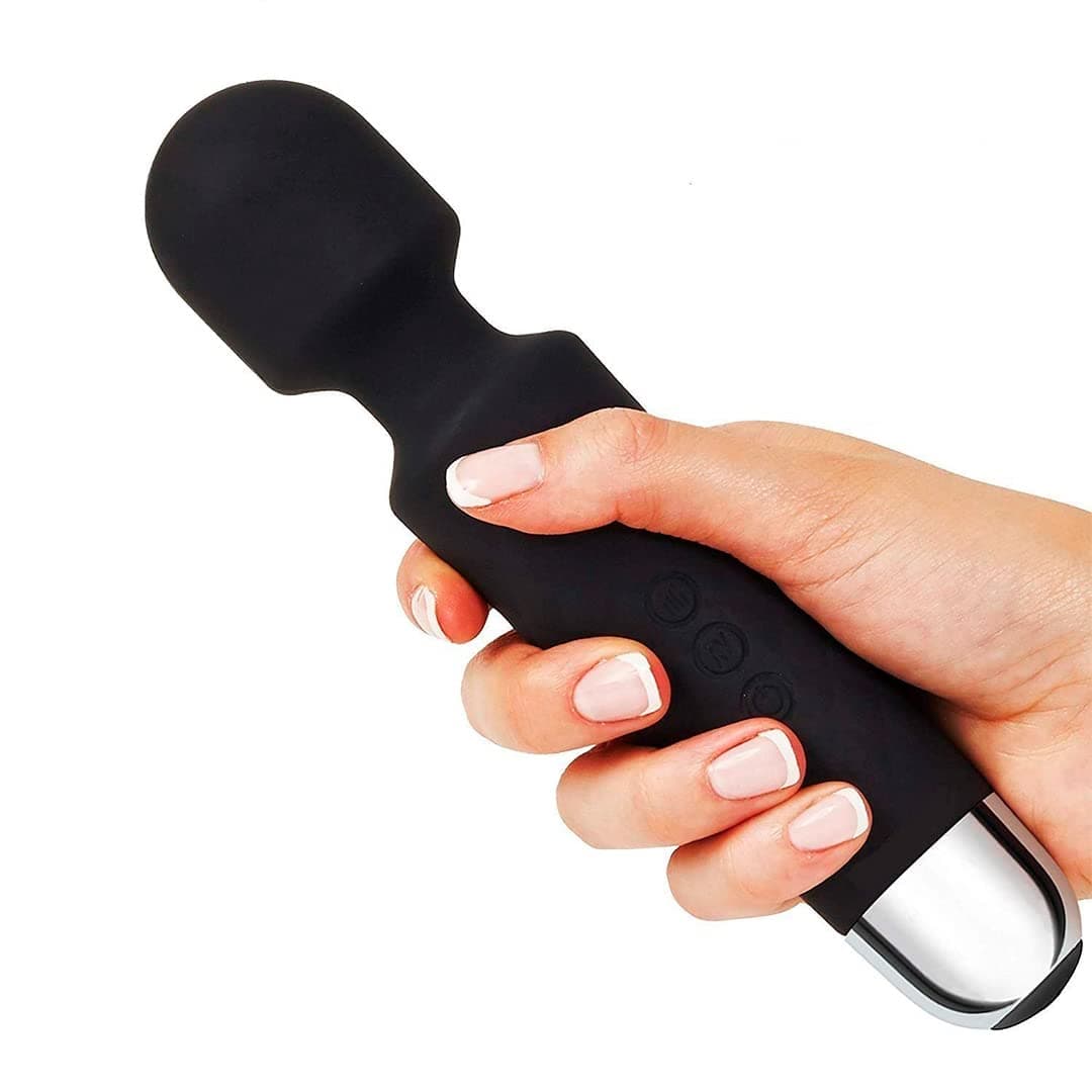 RoboTouch Cordless Full Body Massager Machine | Electric Deep Tissue Massager | Muscle Pain Relief Massager |20 Vibration Speed and Pattern | USB Rechargeable | Waterproof (Black)