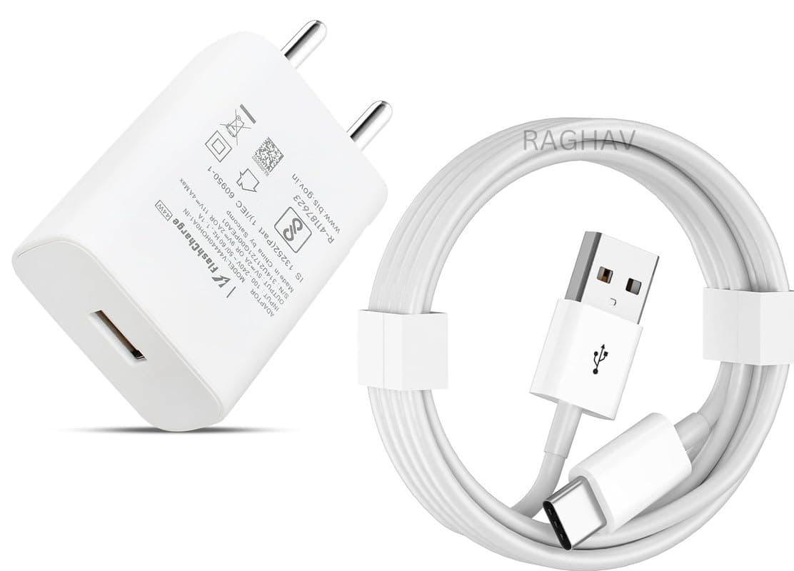 44w Flash Charge Fast Charger for Vivo V21, V20, Y73, Y100, T2, T1,T4X,Lite/Ultra/T3/3X/Pro/T2X,Z10/10X/5G,9X,9S,Lite,7 Pro,Y28S/28E/39/19E