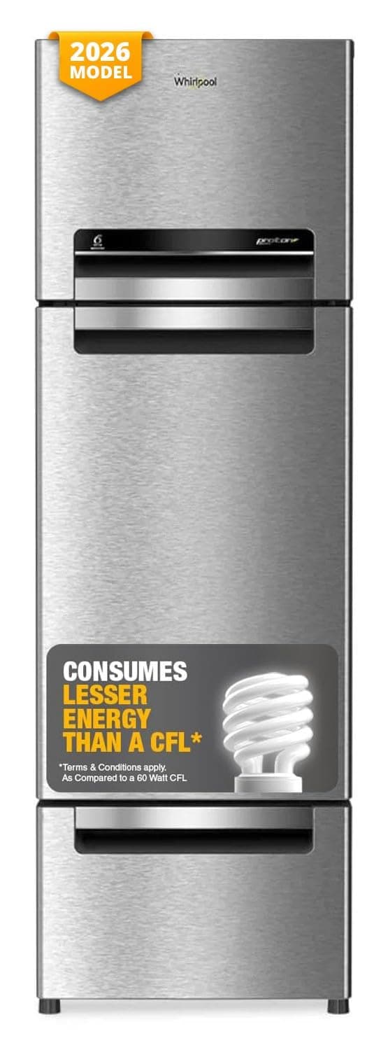Whirlpool 270 L (Gross Capacity 300L) Frost Free Triple-Door Refrigerator (FP 313D PROTTON ROY ALPHA STEEL (Z)
