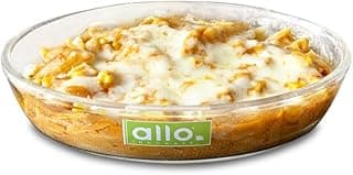 Allo Borosilicate Oval Glass Baking Dish, Baking Tray, Oven and Microwave Safe, 700ml, Transparent