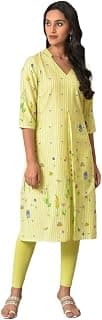 W for Woman Women Viscose Regular Fit A-Line Floral Print Kurta