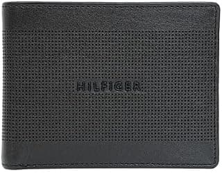 Tommy Hilfiger Men's Benin Slimfold Wallet - Brown| Laser-Etched Leather | Ultra-Slim Design| Purse for Men | Ideal for Gifting