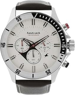 Fastrack Big Time Analog White Dial Men's Watch NL3072SL01/NN3072SL01