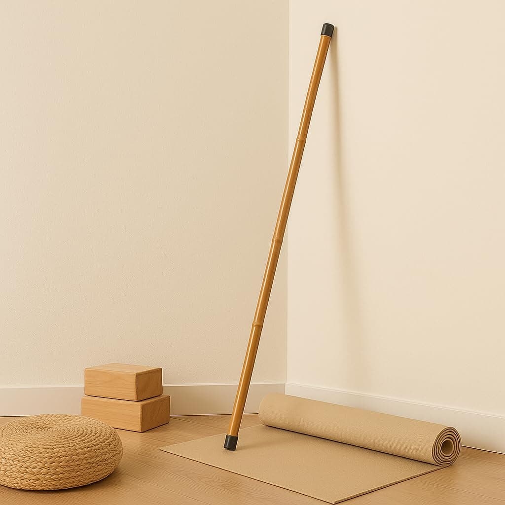 Bamboostan 6ft Premium Bamboo Fitness Stick | Mobility, Stretch, Posture Corrector, Yoga, Exercise, Pilates | Splinter-Free Finish | Ecofriendly