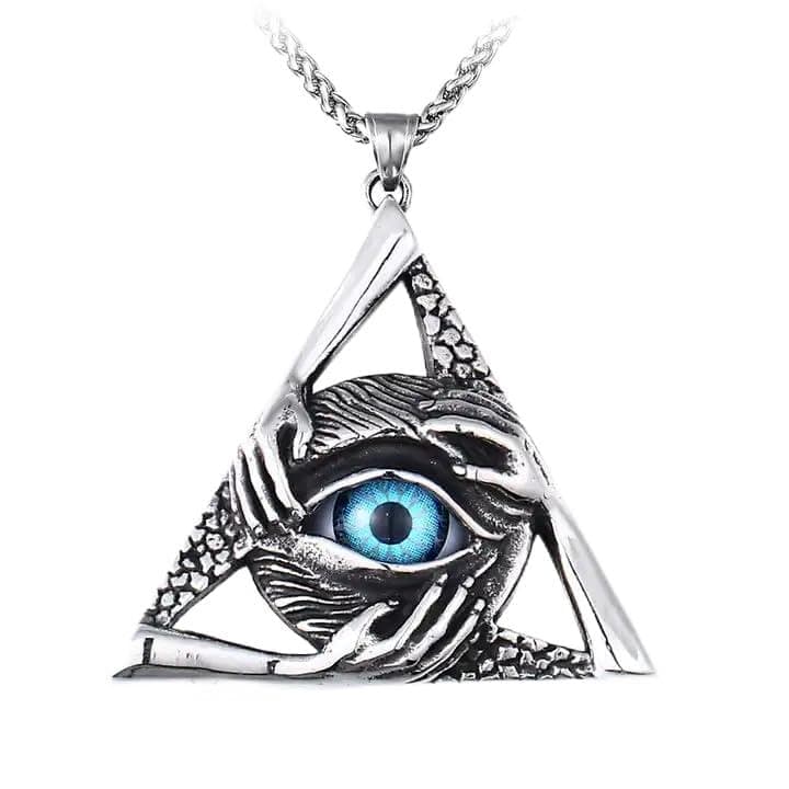 MEENAZ Pendant for Men Evil Eye Dragon Black Silver chain for men Boys boyfriend gents locket Necklace for men Boy girls Women Stainless Steel neck chain lockets mens chains fashion Long Stylish 60