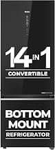 Haier 445 L 2 Star Frost Free Bottom Mount Double Door Refrigerator|Convertible 14-in-1|Jhukna Mat-Bottom Freezer|Digital Display Panel|Triple Inverter|Twist Ice Maker (HRB-4952CKG-P, Black Glass)
