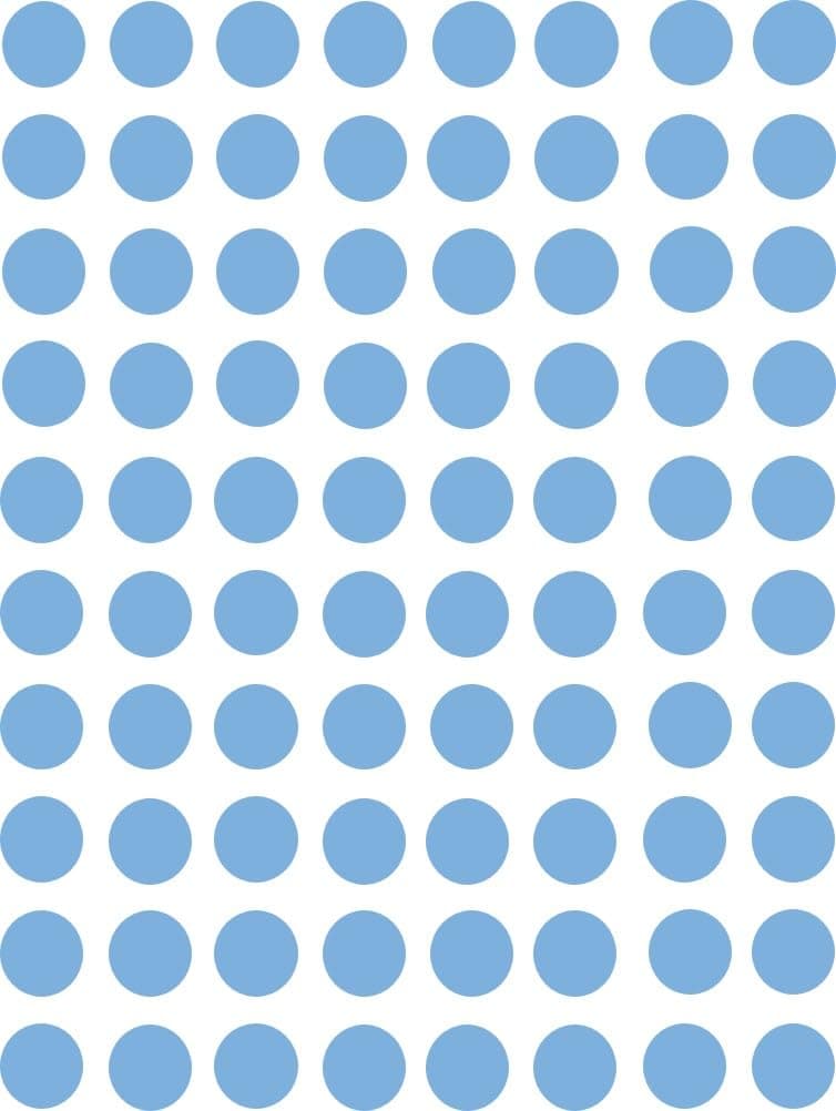 Blackdreams® 1800Pcs 12Mm (0.5 Inch) Dots Sticker Round Circle Blank Labels Self Adhesive (Sky Blue)