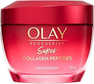 Olay Cream Regenerist Super Collagen Peptides Moisturizer For Firmer & Lifted Skin, Visibly Reduces 5 Signs Of Ageing, Luxuriously Soft Texture, All Skin Types Including Sensitive Skin, 45Gm