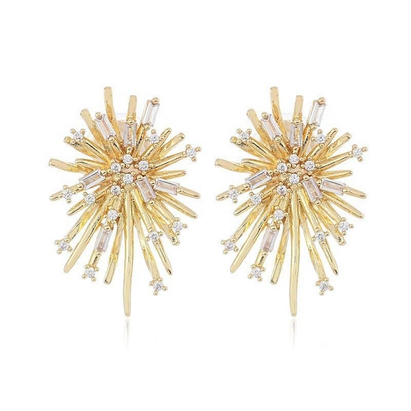 AMAAL Earrings For Women & Girls Stylish | Western Korean Earrings Bali | Butterfly| Stud Earrings Set for Women Moti Accessories Aesthetic | Fashion American Diamond AD CZ Gold Stud earinging 78