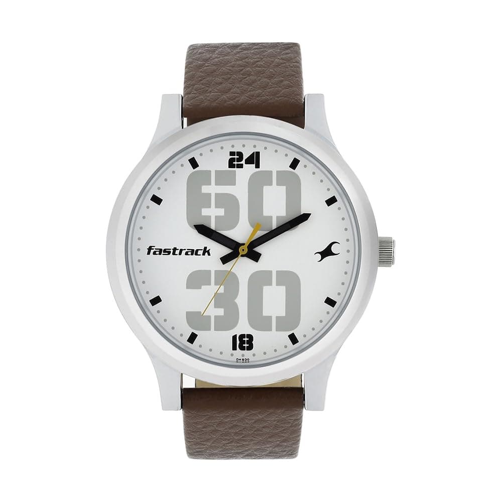 Fastrack Bold Analog White Dial Men's Watch NM38051SL06/NN38051SL06