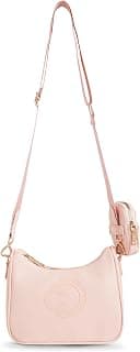 Caprese Monroe Medium Crossbody Bag for Women | Sleek Monogram Sling Bag with Detachable Pouch | Adjustable and Detachable Strap Shoulder Bag for Everyday Use