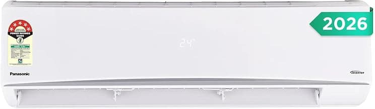 Panasonic 2 Ton 5 Star Inverter Split Smart AC MirAie(2026 Model)-8-in-1 Convertible Cooling,Wi-Fi Enabled with Google & Alexa Voice Control,100% Copper Condenser,High Airflow,CS/CU-ZU24CKY5FM