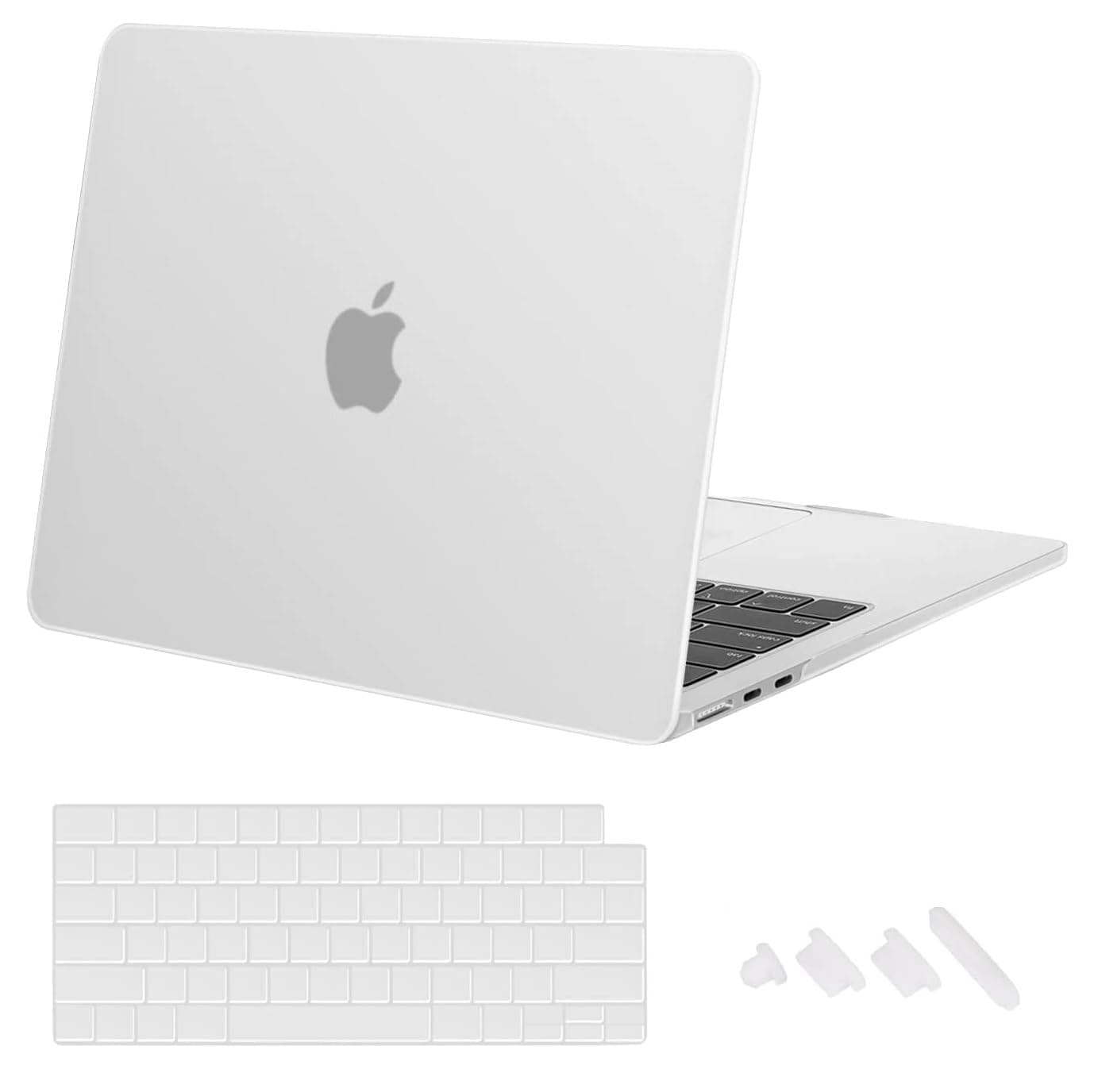 Midkart Case Compatible with MacBook Air 13.6 inch M5 M4 M3 M2 Release 2026-2022 A3449 A3240 A3113 A2681 Touch ID Hard Shell Cover Keyguard Dust Plugs for MacBook Air 13 inch Case, Frost White