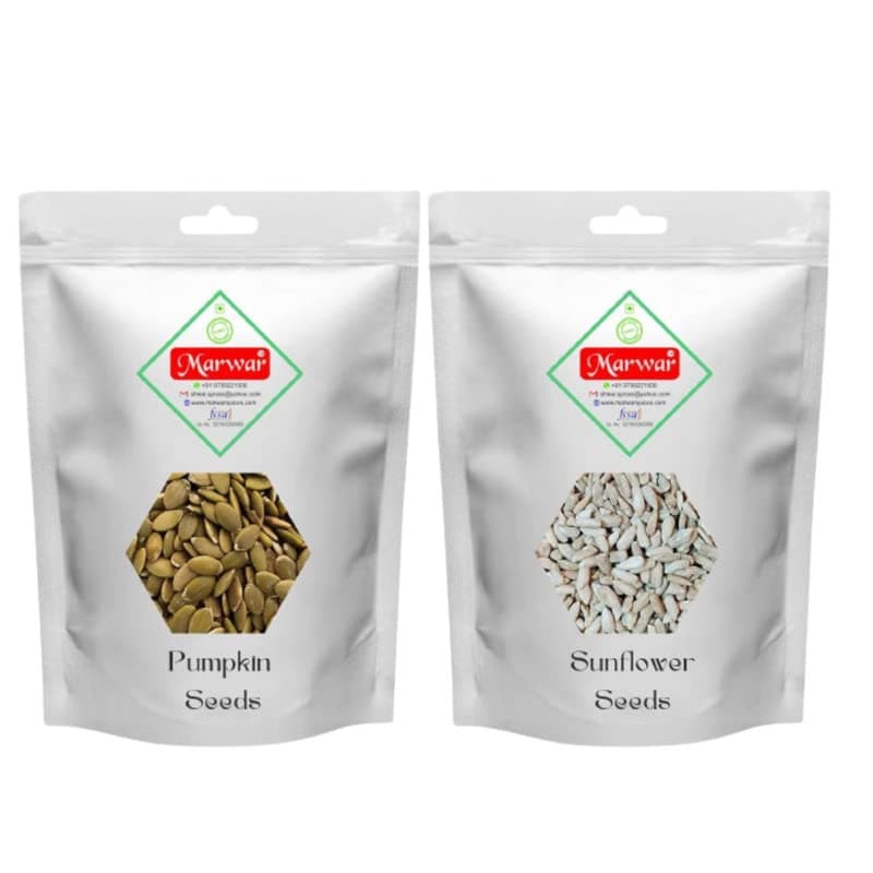 Marwar Combo Pack of | Pumpkin Seeds + Sunflower Seeds | 250 Gms Each | Pack of 2