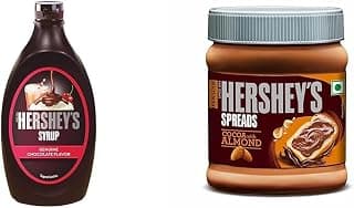 HERSHEY'S Syrup Chocolate, 1.3KG, Hershey's Spreads Cocoa with Almond, 350g