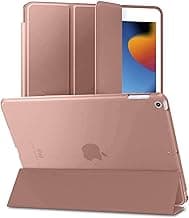 ProElite Smart Trifold Flip Case Cover for Apple iPad 10.2" 9th Generation (2021) / 8th Gen / 7th Gen, Translucent Back, Rose Gold