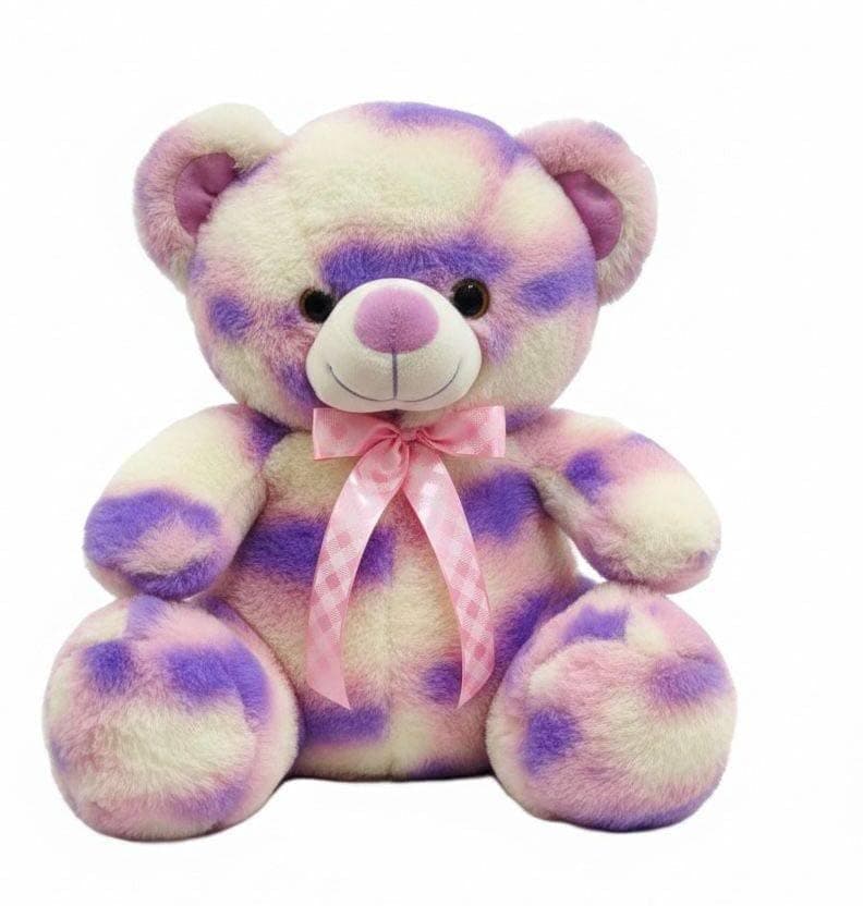 Cionum Soft Plush Teddy Bear with Pink Ribbon Bow, Soft Toys for Kids & Girls - 40 cm