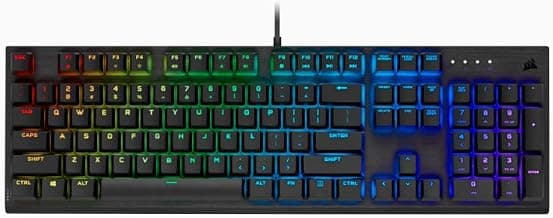 Corsair K60 RGB PRO Cherry Mechanical Key switches -Durable Aluminum Frame -Customizable Per-Key RGB Backlighting Gaming Keyboard - Black