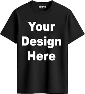 Amazon Brand - Anarva Customized Tshirt for Men & Women Cotton T-Shirt - Personalised with Your Own Design, Logo, or Text