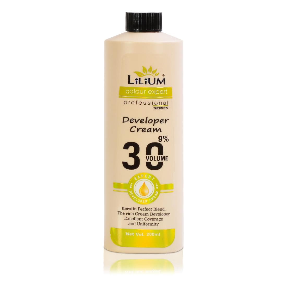 Lilium Developer Cream 9% 30 Volume 200ml, Keratin Perfect Blend, The Rich Cream Developer Excellent Coverage & Uniformity