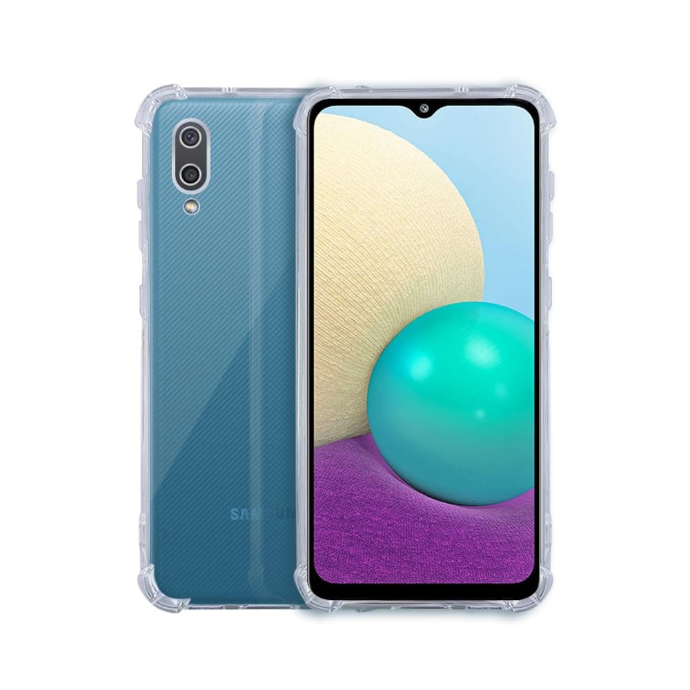 7SEVEN® Back Cover for Samsung Galaxy A02 | M02 Transparent Mobile Back Case Shock Proof Design Camera Edges Protection Crystal Clear Phone Case Silicon Soft TPU and Flexible Bumper Phone Cover