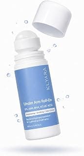 Klyara Under Arm Roll-On Deodorant with 5% Potassium Azeloyl Diglycinate | Brightens Underarms, Controls Odor, Soothes Skin | Alcohol-Free | For Men & Women | 50ml (PACK-1)