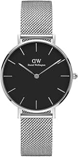 Daniel Wellington Petite Sterling Analog Black Round Dial Water Resistant Women's Wrist Watches