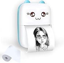 Toy Imagine Mini Portable Thermal Printer Bluetooth Pocket Printer for Kids and Adults 57mm Inkless Photo Label Printer for Notes Stickers Study Rechargeable Assorted