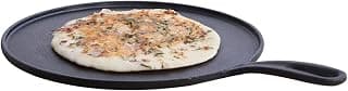 Wonderchef Forza Cast-Iron 27 cm Dosa Tawa Pan | Pre-Seasoned Cookware | Induction Friendly | 4 mm | with Lifetime Exchange Warranty