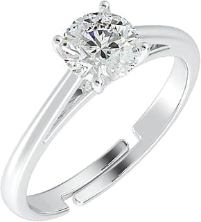 Clara Pure Real 925 Sterling Silver Adjustable Ring Band | Multiple Design Options | Gift for Women and Girls