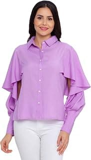 Zink London Women's Purple Solid Shirt Top