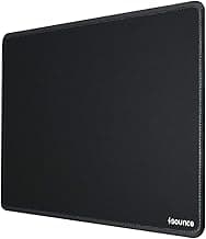 Sounce Mouse Pad Speed Type Mouse Pad with Antifray Stitched Embroidery Edges, Non-Slip Rubber Base Mousepad for Laptop PC (260mm x 210mm x 2mm) (Black)