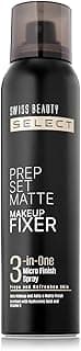 SWISS BEAUTY Prep Set Matte Makeup Fixer | Natural Matte Finish | With Vitamin E and Hyaluronic Acid | Long Lasting | 3-in-1 micro-fine spray | 120ml